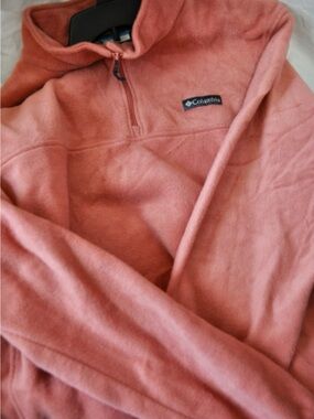 Columbia Pink Coral Quarter-Zip Fleece Pullover